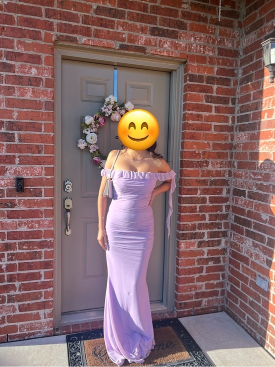 Windsor Dresses & Skirts - Lavender Off-Shoulder Ruffle Mermaid Gown